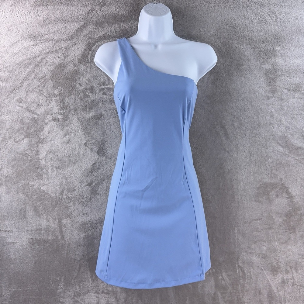 Outdoor Voices Activewear One Shoulder Dress Womens Size Medium Blue Lounge